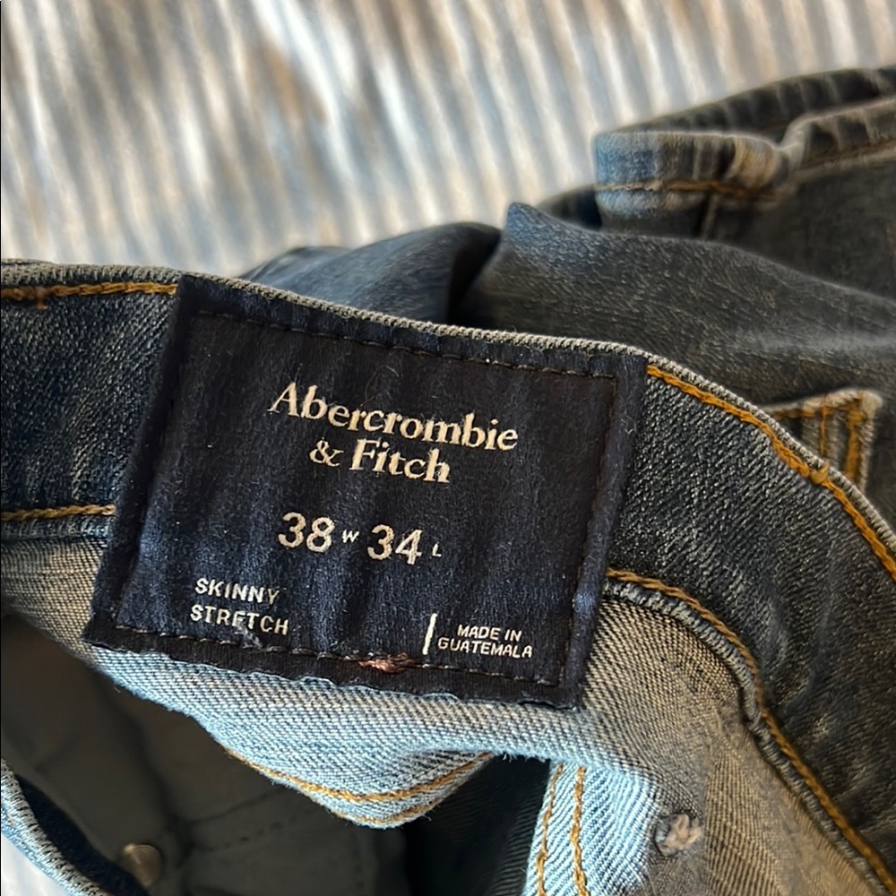 Abercrombie & Fitch Blue Straight Leg Jeans - Picture 2 of 4